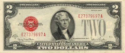 Small Legal Tender Notes Paper Money