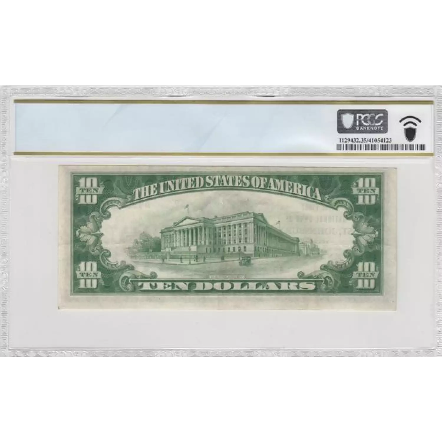 $10 1929 small brown seal. Small National Bank Notes 1801-2 (3)