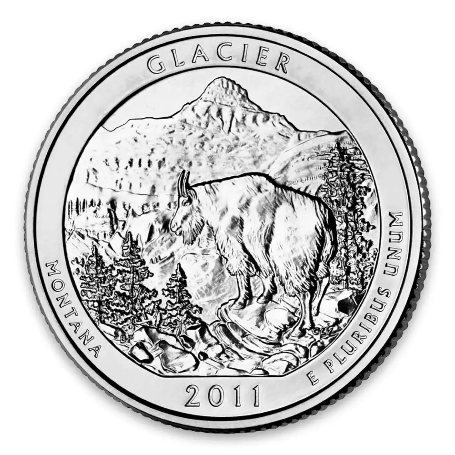 2011 America the Beautiful 5oz Silver - Glacier National Park, MT 
