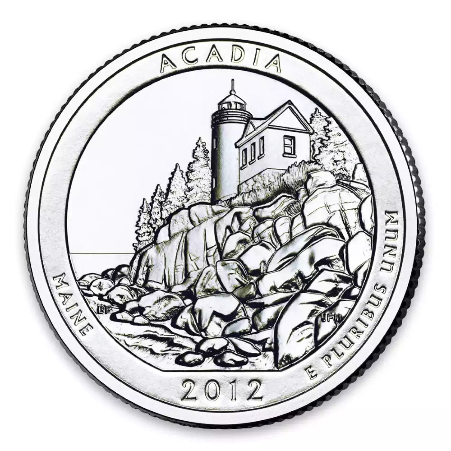 2012 America the Beautiful 5oz Silver - Acadia National Park, ME PCGS MS-69