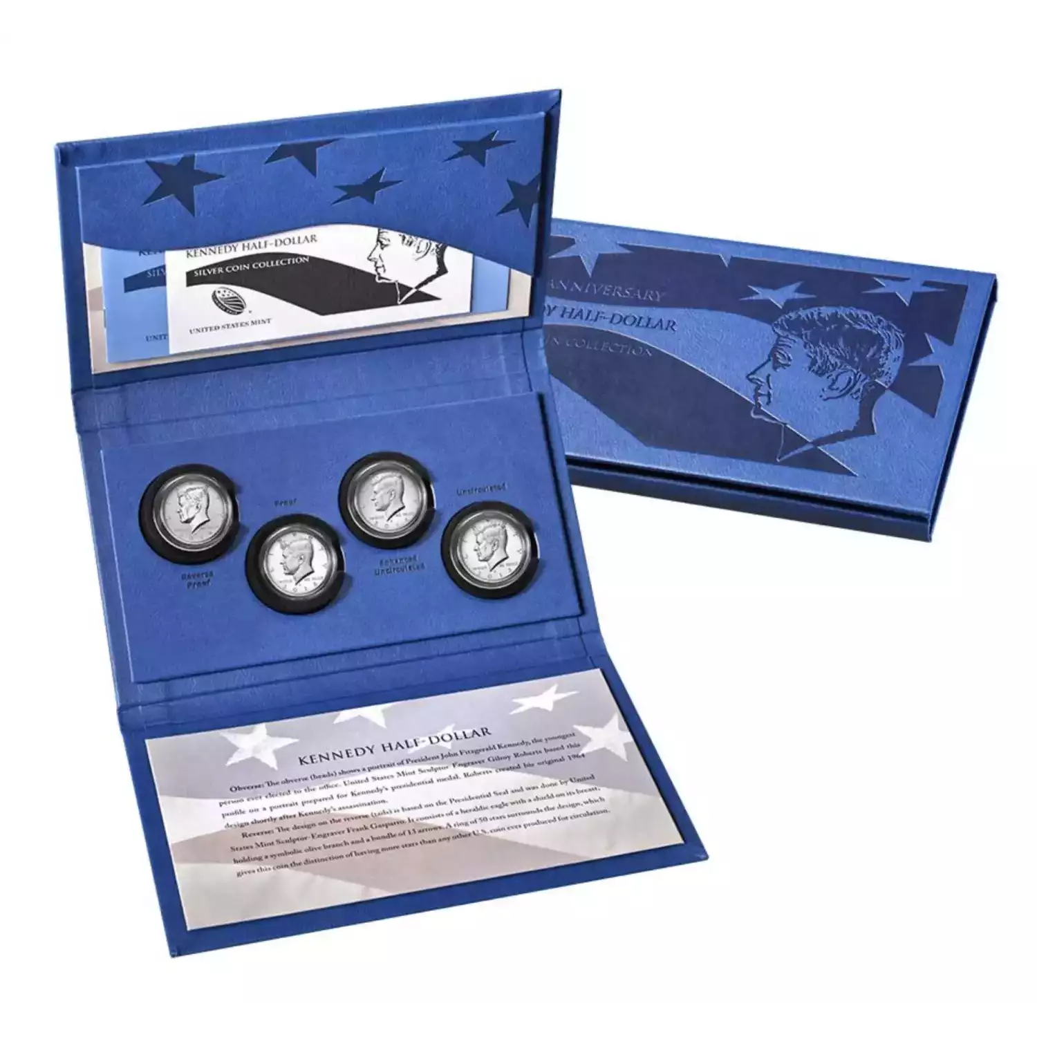 2014 US Mint 50th Anniversary Kennedy Half-Dollar Silver Coin Collection