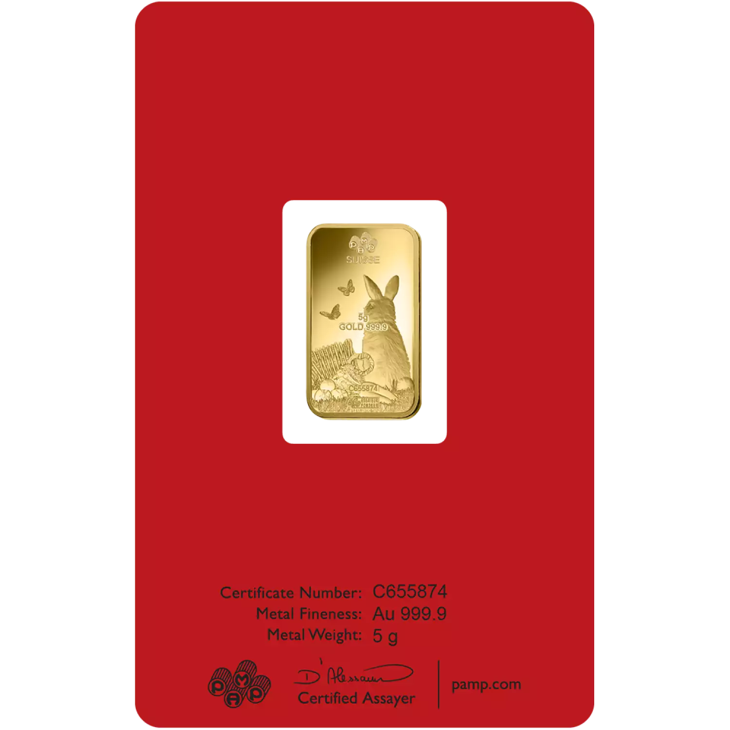 2023 5g PAMP Gold Year Of The Rabbit bar (3)